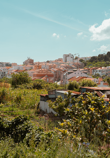 Hillside town view